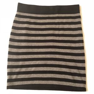 Express Sweater Knit Striped Skirt